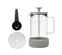 La Cafetière Zero 8 Cup Latte/Cream Colour Cafetière, No Mess Coffee French Press Heat Resistant With Glass Handle and Removable Silicone Base, Easy To Clean, Gift Idea for Coffee Lovers