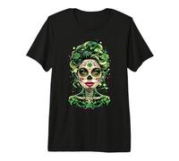 La Calavera Shamrock Dia De Los Muertos Saint Patrick's Day Premium T-Shirt
