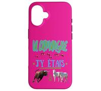 La Camargue J'y Etais Bull Flemish Horses Pink Case for iPhone 16