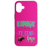 La Camargue J'y Etais Bull Flemish Horses Pink Case for iPhone 16 Plus
