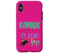 La Camargue J'y Etais Bull Flemish Horses Pink Case for iPhone X/XS