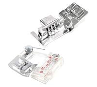 La Canilla ® - Kit 2 Adjustable Bias Presser Foot and Hem for Singer, Alfa, Silvercrest Universal Sewing Machines (Snap-On)