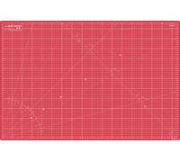 La Canilla ® - Self Healing Cutting Mat A1 (90x60cm - 36x24") Double Sided Printed (cm & Inches) 5 PVC Layers | Patchwork, Quilting, Sewing, Fabric, Papercraft, DIY (Red)