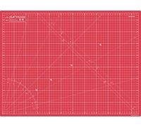 La Canilla ® - Self Healing Cutting Mat A2 (60x45cm - 24x18”) Double Sided Printed (cm & Inches) 5 PVC Layers | for Patchwork & Quilting, Sewing, Fabric, Papercraft, DIY (Red)