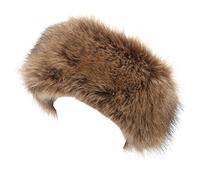 LA CARRIE Faux Fur Headband with Stretch Women's Winter Earwarmer Earmuff, Natural, 1 Count (Pack of 1)