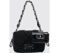 LA CARRIE Tweed Mini Shoulder Bag with Woven Chain Handle - Size: OS - female