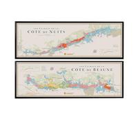 La Carte des Vins s'il vous plaît Climate Map of Burgundy, White, Matte Finish