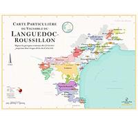 La Carte des Vins s'il vous plaît Languedoc-Roussillon Wine Map, Frond Crème Clair, Coated Paper, 50 x 70 cm