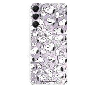LA CASA DE LAS CARCASAS Case Compatible with Samsung Galaxy A05s Official Peanuts Snoopy Silhouettes to Protect Your Mobile Phone, Transparent Silicone Case with Official Snoopy License