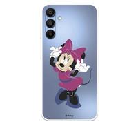 LA CASA DE LAS CARCASAS Case Compatible with Samsung Galaxy A15 5G Official Disney Minnie Pink to Protect Your Mobile Phone, Transparent Silicone Case with Official Licensed Disney Classics