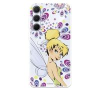 LA CASA DE LAS CARCASAS Case Compatible with Samsung Galaxy A35 5G Official Disney Tinkerbell to Protect Your Mobile Phone, Transparent Silicone Case with Official Peter Pan Licence