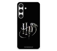 LA CASA DE LAS CARCASAS Case Compatible with Samsung Galaxy S24 Official Harry Potter Initials to Protect Your Mobile Phone Case Officially Licensed Harry Potter Soft Clear Silicone Case