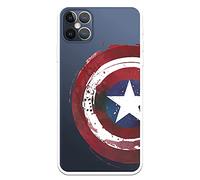 LA CASA DE LAS CARCASAS iPhone 13 Pro MAX Official Marvel Captain America Clear Shield Case - Marvel