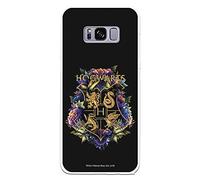 LA CASA DE LAS CARCASAS Official Harry Potter Hogwarts Floral Samsung Galaxy S8 Case to Protect Your Mobile Phone Case Flexible Silicone with Official Harry Potter License.