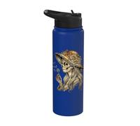 La Catrina Blowing Wishes Dandelion Sugar Skull Vintage Stainless Steel Insulated Water Bottle