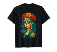 La Catrina Day of the Dead De Los Muertos Women Sugar Skull T-Shirt
