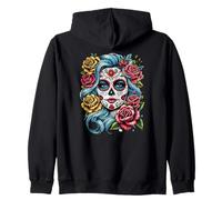 La Catrina Day Of The Dead Dia De Los Muertos Sugar Skull Zip Hoodie