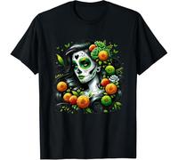 La Catrina De Los Muertos Santa Muerte Sugar Skull Cotton Men T Shirt Black