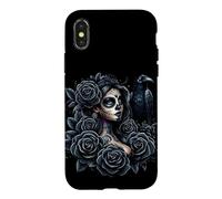 La Catrina Mysterious Beauty of the Dia de los Muertos Roses Case for iPhone X/XS