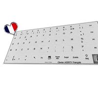 La CAVERNE D'EABANI® French AZERTY Keyboard / Notebook Sticker Grey Background 13 mm x 14 mm