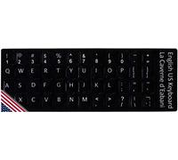 La CAVERNE D'EABANI Keyboard Stickers Self-Adhesive Stickers for PC Keyboard, Laptop, Computer Keyboards - QWERTY US English Layout