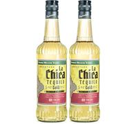 La Chica Gold Tequila 70cl | With Blue Weber Agave| Small Batch| Family-Owned Distillery, Guadalajara, Mexico | 38% ABV (Pack of 2)