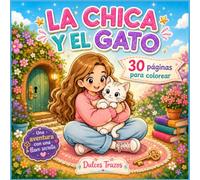 La chica y el gato de la llave secreta: Libro de colorear para niñas con una aventura secreta