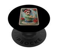 La Chingona Chicana Mexicana Tarot Card Latina Raza No Migra PopSockets Adhesive PopGrip