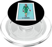 La Chingona The Bad Ass Woman Card Mexican Lottery Card PopSockets PopGrip for MagSafe
