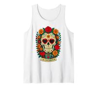 La Chismosa Sugar Skull Day of The Dead Skeleton Coffee Tank Top