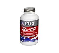 LA-CO 42019 Slic-Tite Premium Thread Sealant Paste with PTFE, -50 to 500 Degree F Temperature, 1/2 pt Jar with Brush in Cap , White