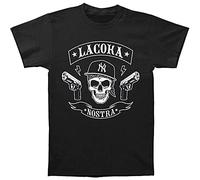 La Coka Nostra Mc T-Shirt Graphic Top Printed Shirt Short Sleeve Mens Tee Black L