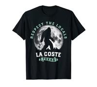 La Coste Texas Bigfoot Night Walk Retro Moon T-Shirt