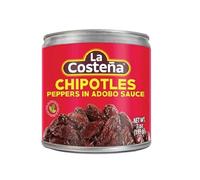 La Costena Chipotle Peppers In Adobo Sauce 7Oz Can - 199g including To-Go Lime Seasoning
