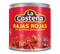 La Costena Jalapeno Red Slices 24 x 199g, Mexican Red Jalapeno Peppers, Canned Pickled Jalapeno, Sliced Jalapeno Peppers (Pack 24)
