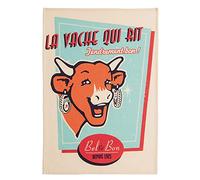 La Cow qui Laughing Retro Tea Towel - Vanilla