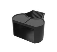 LA Crafted Hermit Crab Habitat Shelter with 2 Deep Dishes & Honeycomb Ramp - 2-in-1 Corner Hideout and Pool Station for Hermit Crabs, Isopods, and Reptiles - Made in USA (Black)