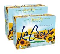 La Croix Naturally Sunshine Essenced Sparkling Water, 24 x 355ml Cans, Zero Calories, No Sweetener