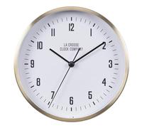 La Crosse Clock 404-3715B 6-inch Wells Brass-Finish Metal Wall/Table Quartz Clock
