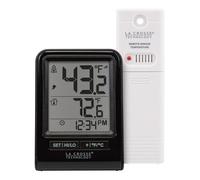 La Crosse Technology 308-1409BNH-CBP Battery Operated Wireless Digital Thermometer - Black