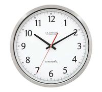 La Crosse Technology 404-1235UA-PL UltrAtomic 14 inch Stainless Steel Wall Clock, Plastic Lens, Silver