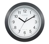 La Crosse Technology Analog Atomic Wall Clock, Black, 12-Inch