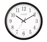 La Crosse Technology WT-3143A-INT 14 Inch Black Atomic Analog Wall Clock