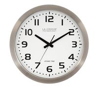 La Crosse Technology WT-3161WH 16-Inch Metal Atomic Analog Clock