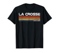 La Crosse Wisconsin Retro Stripes Vintage City Design Value Graphic T-Shirt