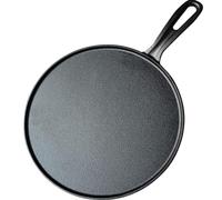 La Cuisine 28cm Tawa Roti Dosa Comale Crepe Pan Cast Iron Pizza Plate, Pre-Seasoning Coating, Oven Safe, PFOA and PTFE Free