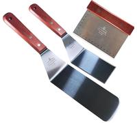 La Cuisine 3-PC Spatula Set - Stainless Steel - BBQ Kitchen Tool - Cooking, Flipping, Scraping