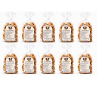 La Cuoca Pugliese - Mediterranean Artisan Apulian Taralli, Crunchy Savoury Taralli, Traditional Baked Snack, Ideal for Aperitifs, Pack of 10 x 300 g