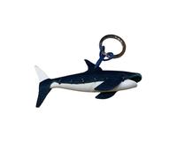 La Cuoieria Shark Keyring, blue, One size