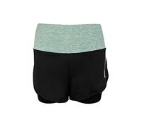 LA DEARCHUU 2 in 1 Running Shorts for Women, Ladies High Waist Double Layer Gym Sport Workout Shorts Quick Dry High Stretch Fitness Tennis Short Pants, UK Size M (8-10), Green